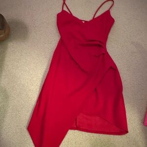 Blue Blush Vibrant Red Mini Dress
